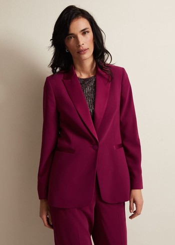 Phase Eight Elandra Tux Coats Burgundy USA | 1725036-SE